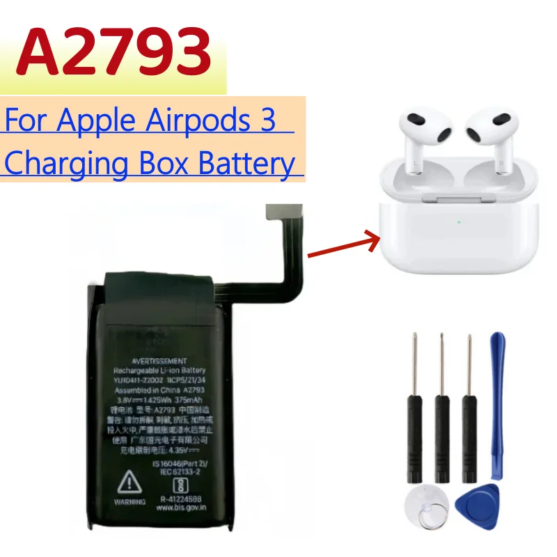 【売り切り】Apple正規品　Airpods3【バッテリー良好】 A2647 Replacement Battery For Apple Airpods 3 A2564 A2565 For Air