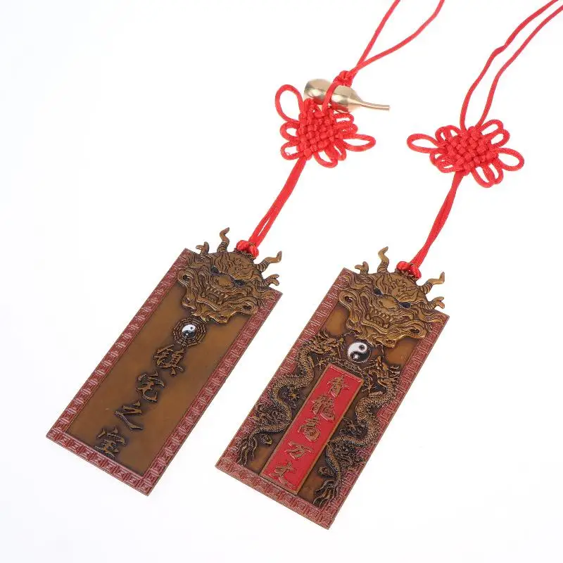1Pc 2026 Year Of Horse Brass Green Dragon Gourd Pendant Fine Carvings For Home Hanging Feng Shui Blessing