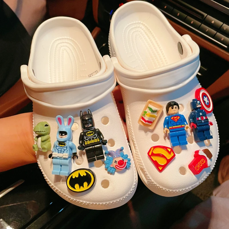 Hot Toys Series Avenger Shoe Charms Set for Clogs Resin Shoe DIY Decorations Premium Quality Accessories Holiday Gifts For Boys