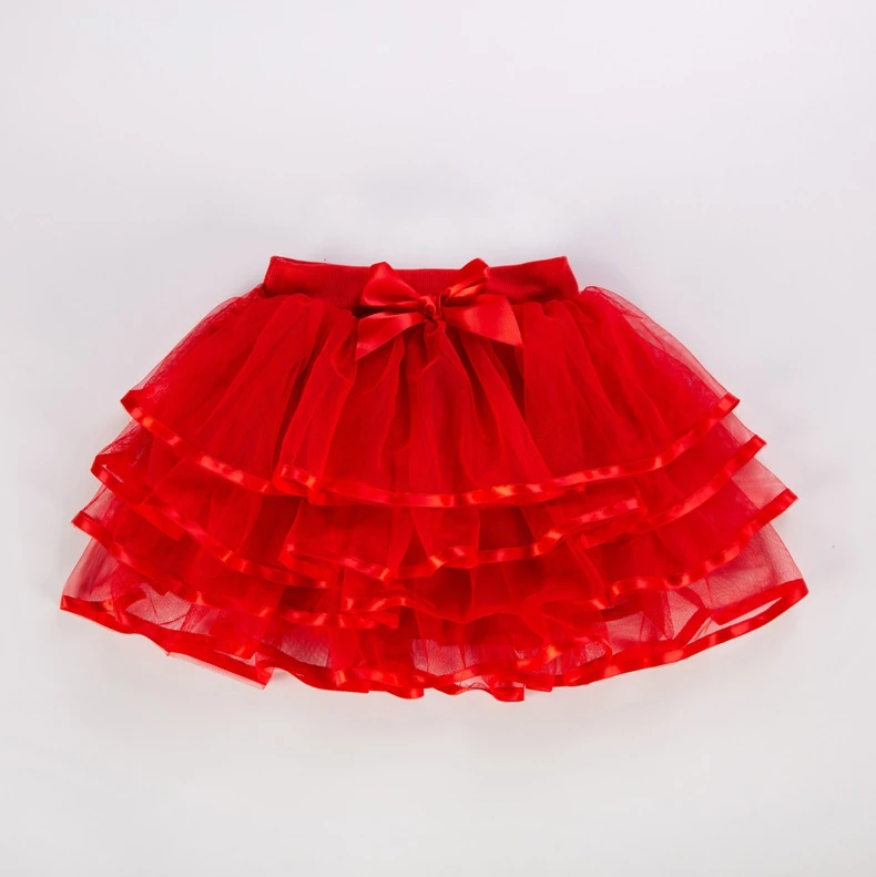 3-12Y สาว Tutu กระโปรงฉัตร Ruffled ตาข่าย Puffy Drape Hem Bow เอวยางยืดเต้นรํากระโปรงสั้นเครื่องแต่งกาย