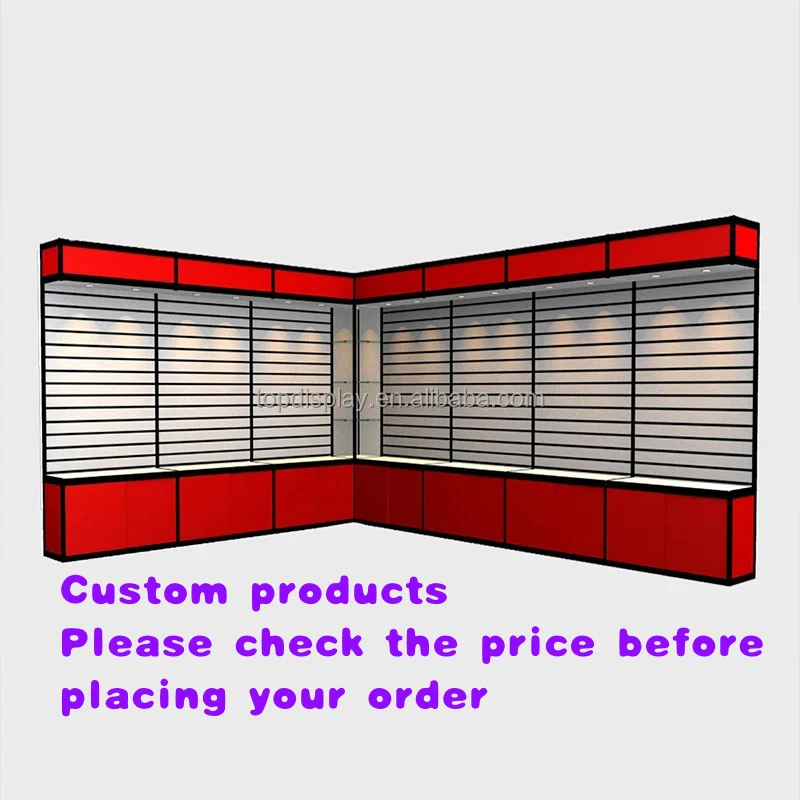 

custom.Modern Manufacture Aluminum Insert MDF Board Slatwall Panel Supermarket Display