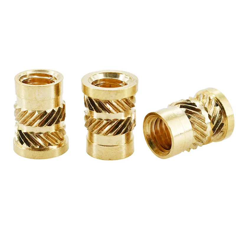 Copper Threaded Nut Inserts M2 M2.5 M3 M4 M5 M6 M8 Notebook 3D Print Flange T-Nuts Knurled Thread Hot Melt Heating Insert Nuts