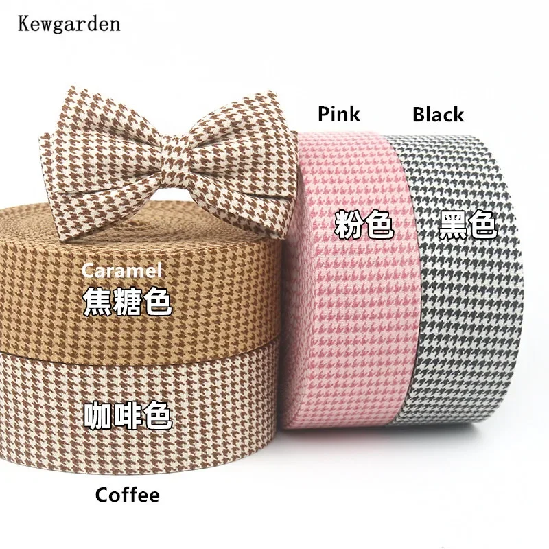 Kewgarden Houndstooth Layering Cloth Ribbon 1-1/2\