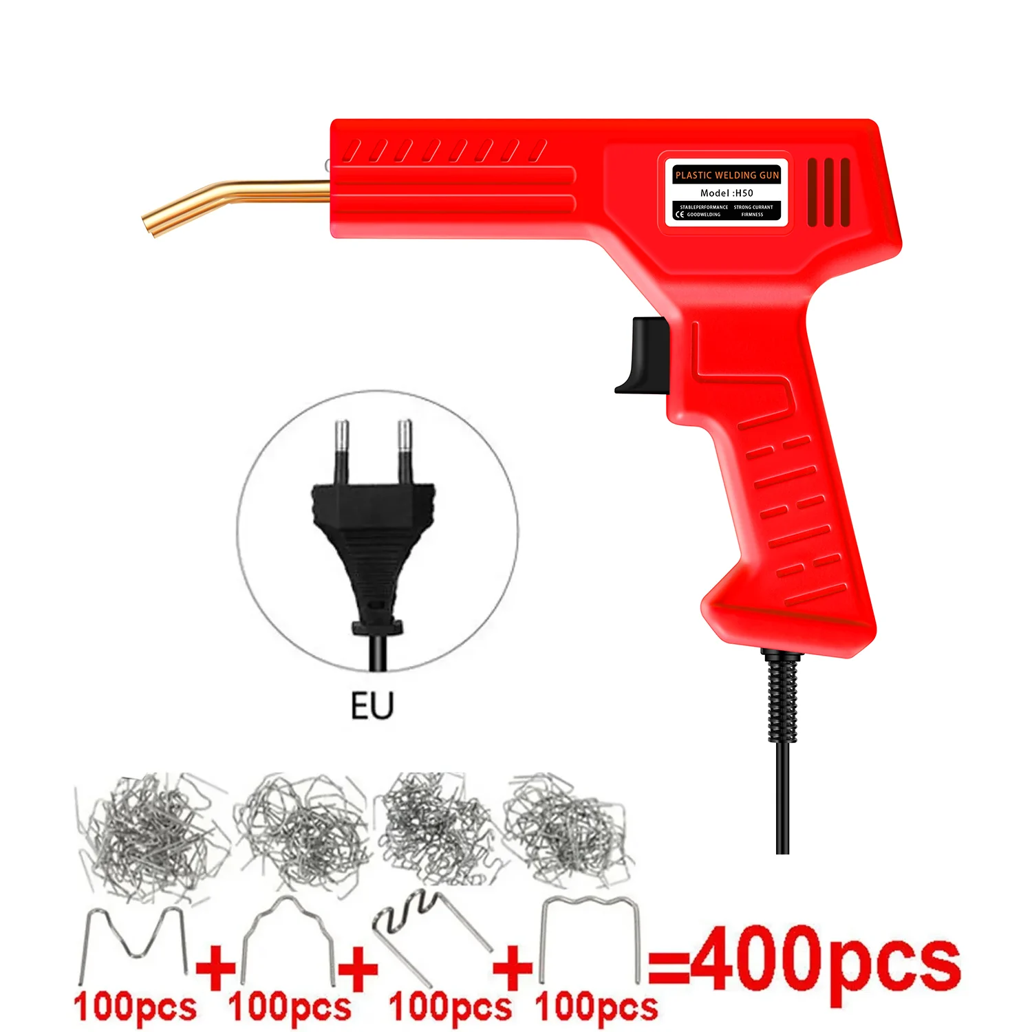 Plastic Welder Hot Nail Gun met 200/400/800/1200 spijkers voor autobumper PVC reparatie garage gereedschapsset machine lassen