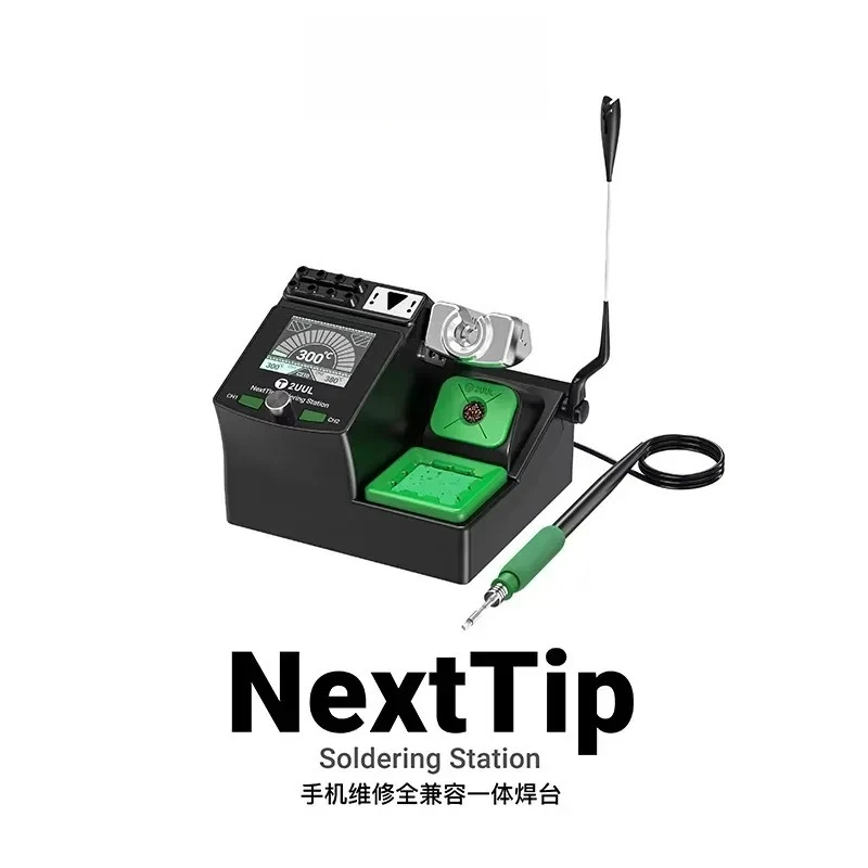 2UUL NextTip 80W Soldering Station,2-Second Fast Heating with Multi-Tip Compatibility (115/210/245 Handle), for Phone PCB