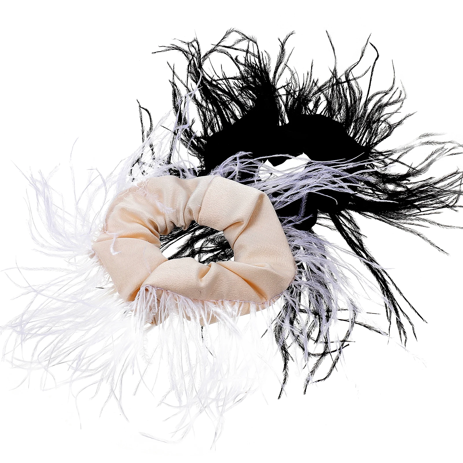 

2Pcs Elastic Ties Fabric Scrunchies Women Accessories Thick Girls Hair Bands Decorative Ropes Ponytail Holders Hair Care Styling