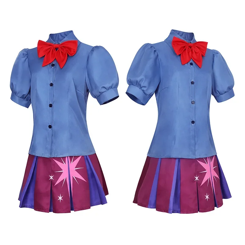 황혼 스파클 의상 인간 드레스 코스프레 의상 선원 셔츠 짧은 드레스 할로윈 카니발 파티 유니폼 세트
