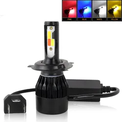 4Colors Strobe S2 Bulb Car Headlight H4 H7 LED Car Headlight Lamp Car Flashing Fog Light H8 H9 H11 9005 9006 LED Foglight Bulb