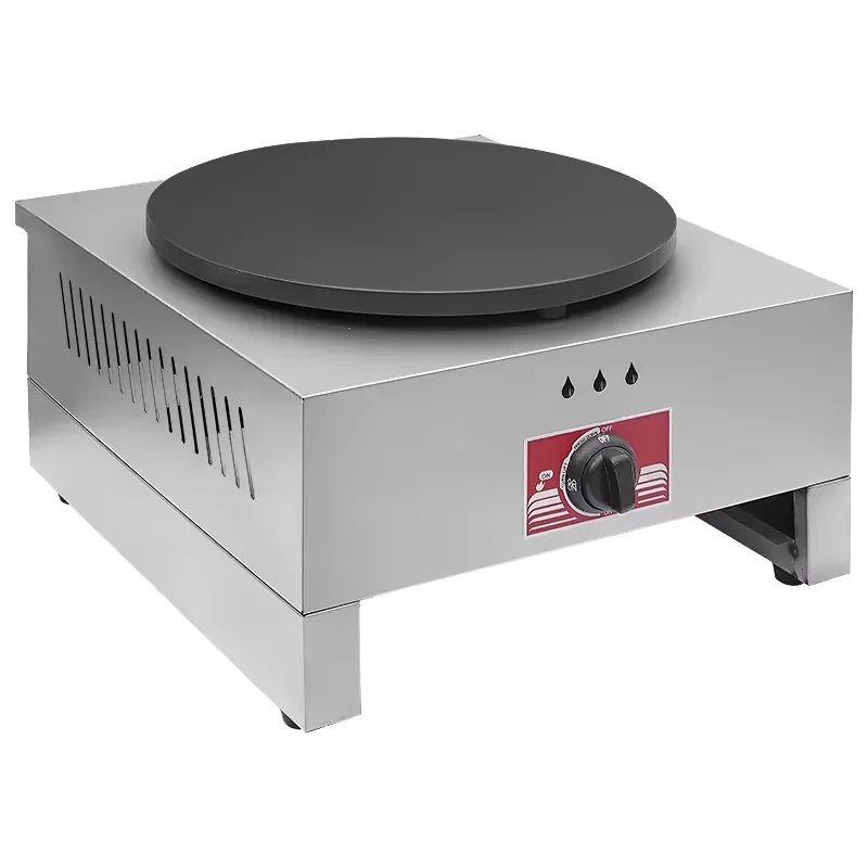 Commercial 40cm Gas Roti Crepe Maker New Home Use Pancake Machine Motor Steel Restaurant Use Food Shop Wholesale Price