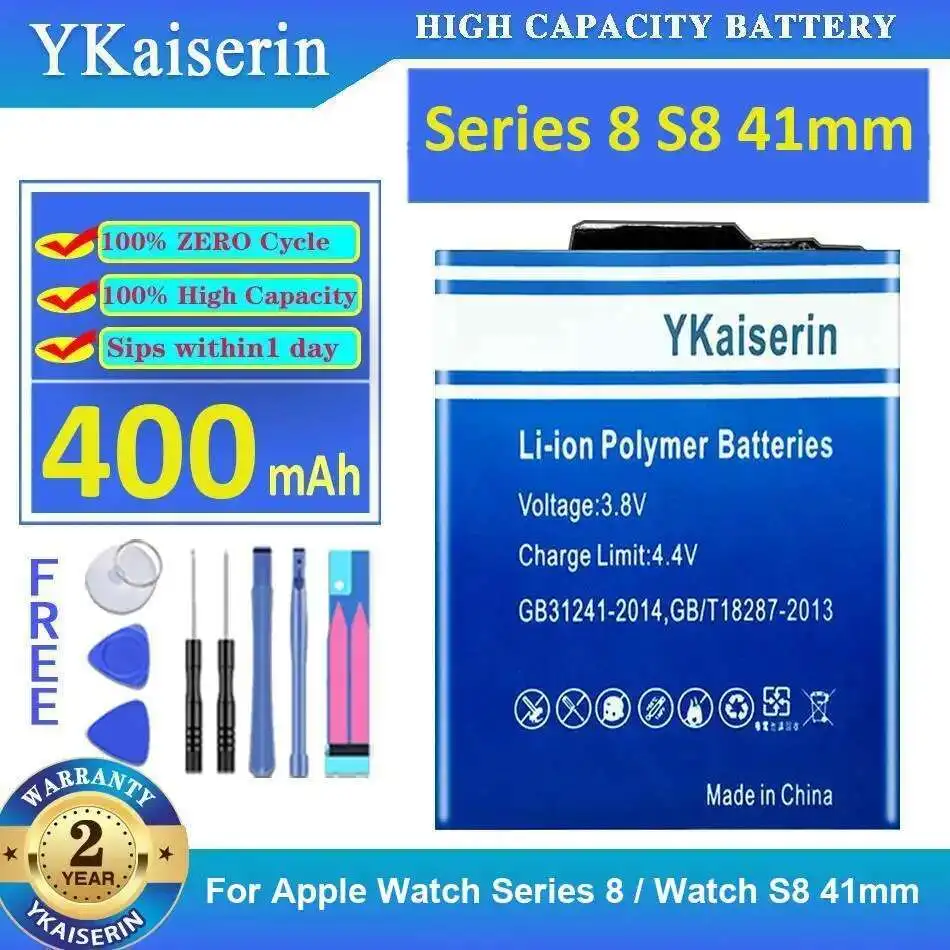 

High-Efficiency Watch Battery For Apple Series 8 S8 41Mm 400Mah