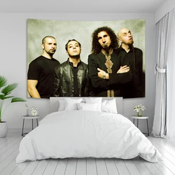 90x150cm American Rock Band System Of A Down Tapestry Hippie Bohemian Room decorato tela di poliestere sfondo panno Banner