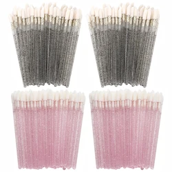 100/300PCS Crystal Lip Brush Lipstick Gloss Applicator Wands Wholesale For Eyelashes Extension Tool Kits Makeup Accessories
