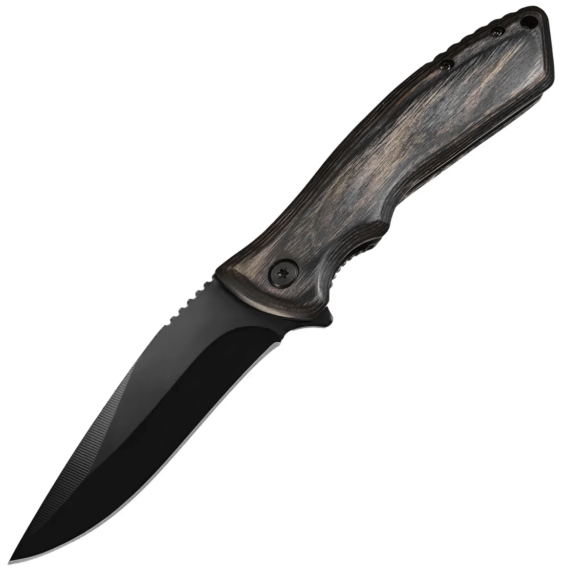 Outdoor Survival Fixed Blade Knife with Retro Wood Grain Handle, Multi-functional Portable Utility Knife for Field Fishing, Firewood Cutting and Camping; Multi-purpose Emergency Tool for Hiking & Camping, Ideal Gift for Friends