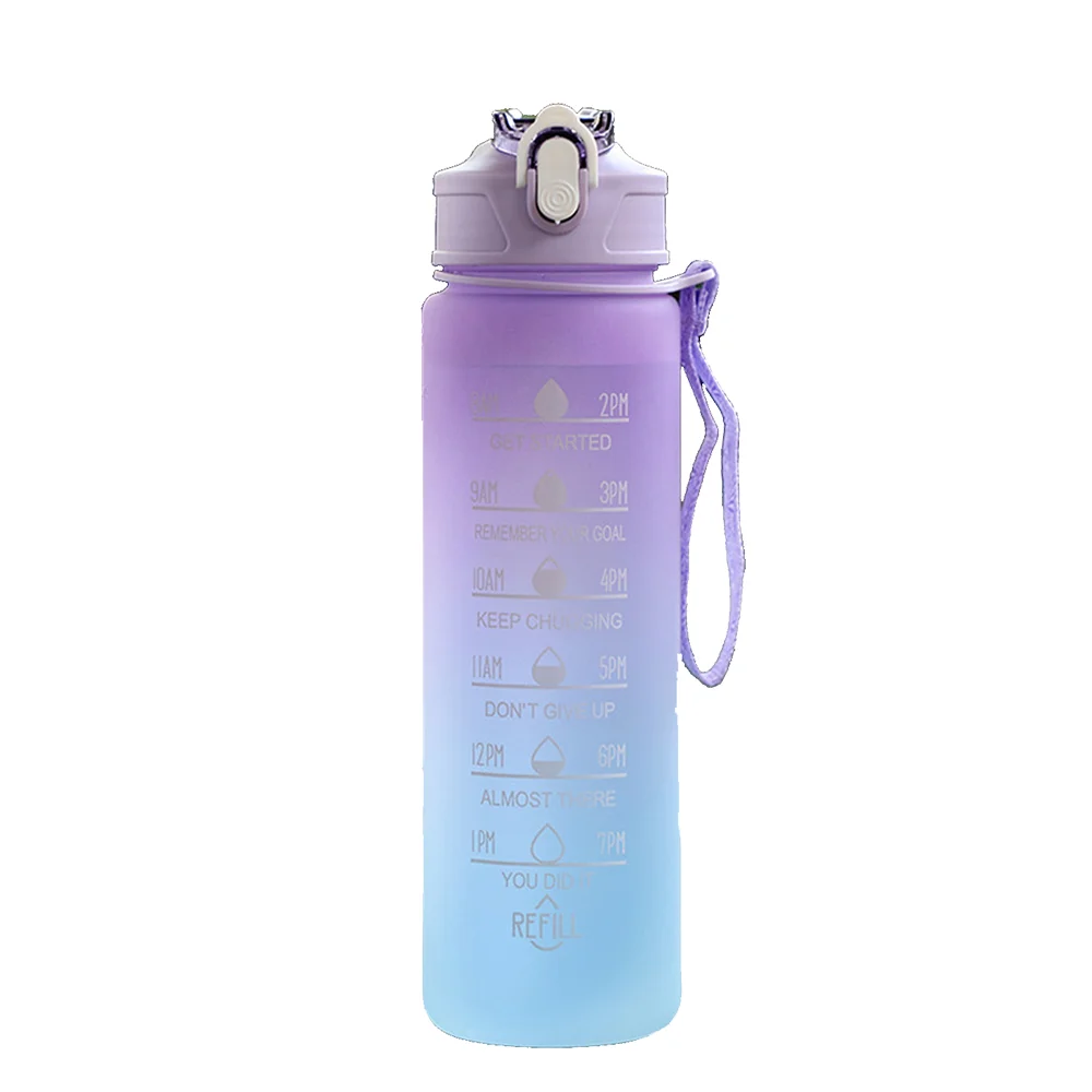 AliExpress NONE 750ML Water Bottle Portable Sports Motivational Water bottle for Outdoor Cycling Sport Fitness