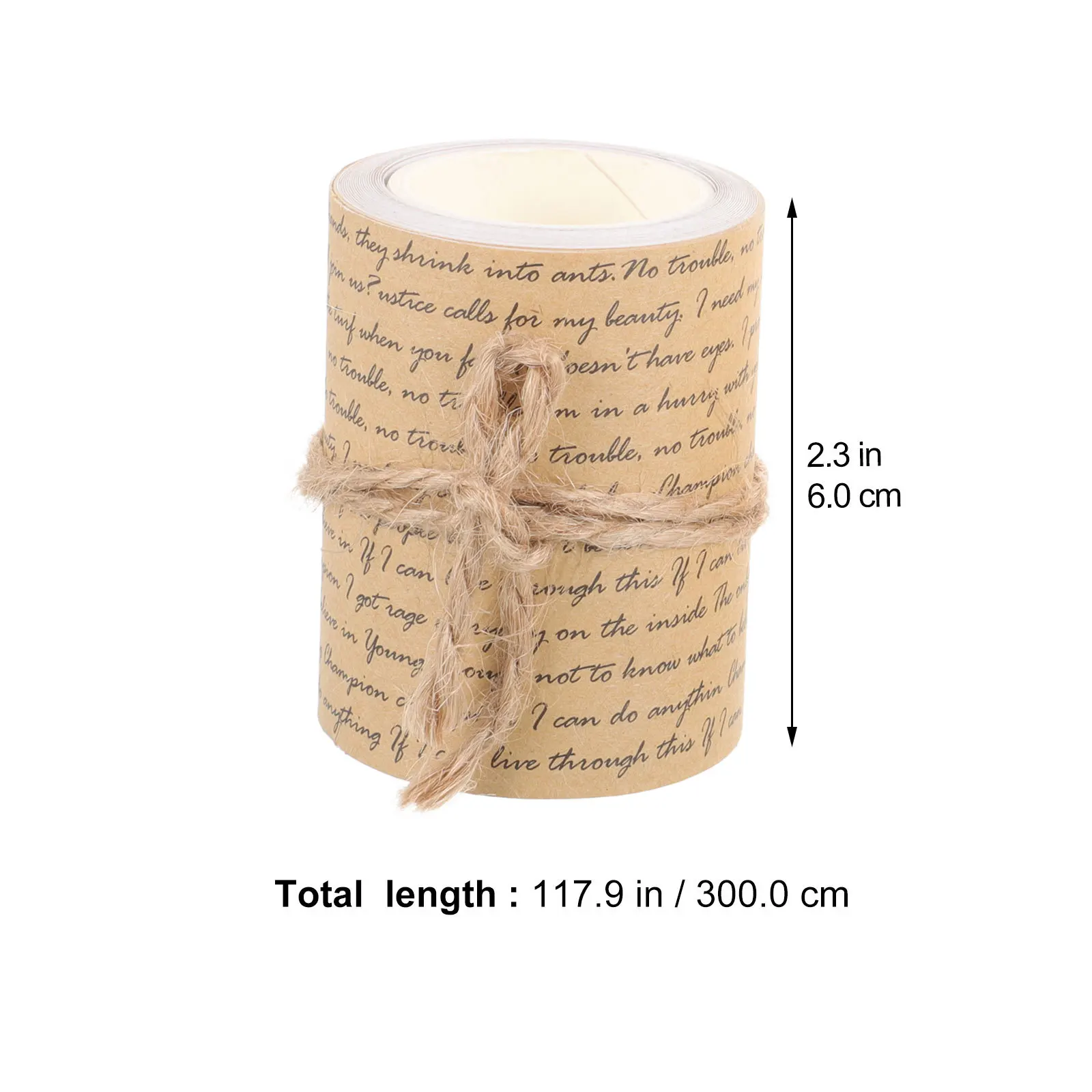 2 لفات شريط ورق كرافت عتيق يمكنك صنعه بنفسك أشرطة تزيين لاصقة لتغليف الهدايا ومستلزمات الحفلات والحرف اليدوية