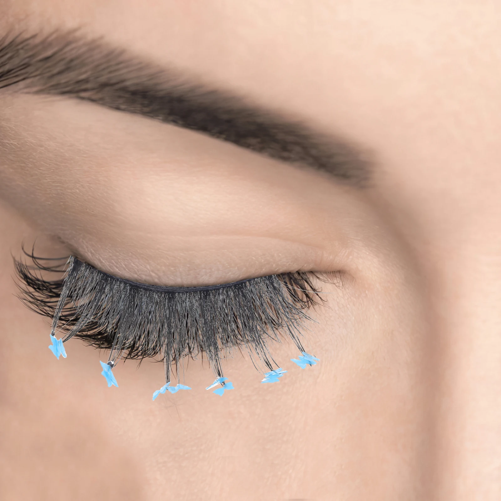 

1Pair Colorful 3D Fake Eyelashes Extra Long Volume Lash Extensions Natural Look for Date Night Women False Lashes