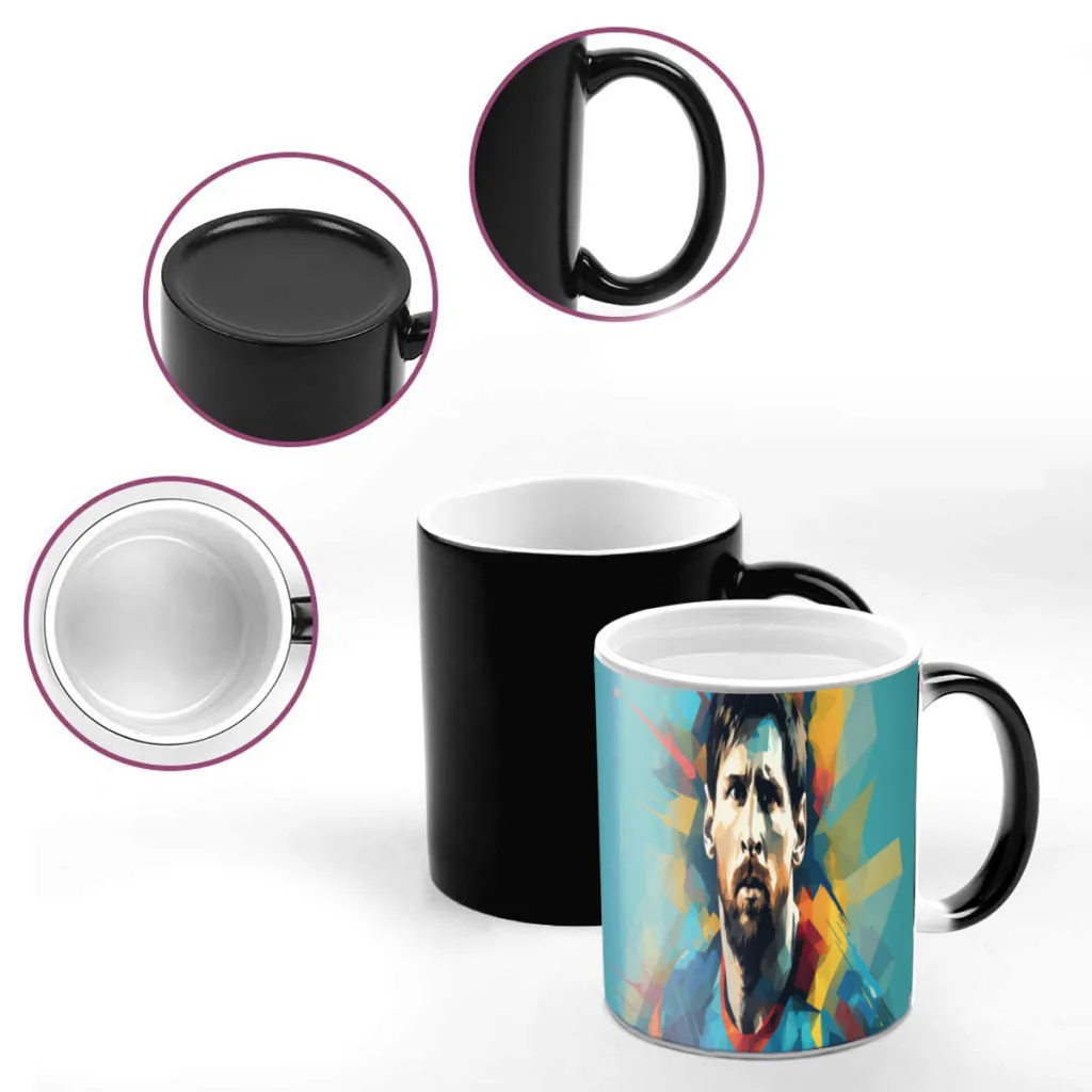 M-Messi Football Star Heat Changing Color Mug Friends Birthday Gift