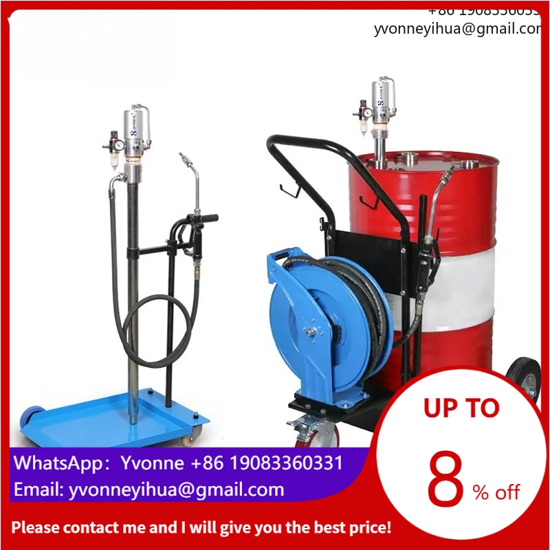 

Air Pneumatic Grease Pump 40:1 50:1 60:1 High Pressure 200L Air Pneumatic Drum Grease Pump Kit For 15kg 200l Drum