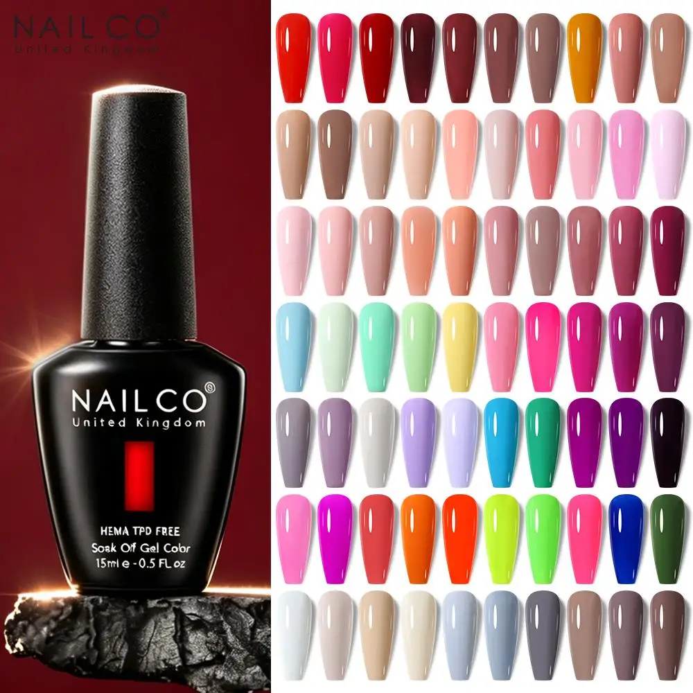 NAILCO 15ml Gel-Nagellack 88 Farben Semi-Permanent Hochwertig Abziehbarer UV-LED DIY Maniküre Salon Nagellack Nagelzubehör