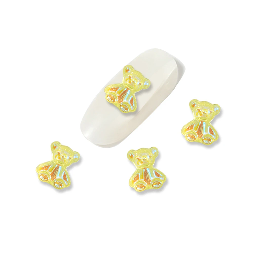 

160Pcs DIY Nail Art Patches Manicure Resin Bear Decals Fashionable Durable Decorative Effect Nail Decor Manicure Charm