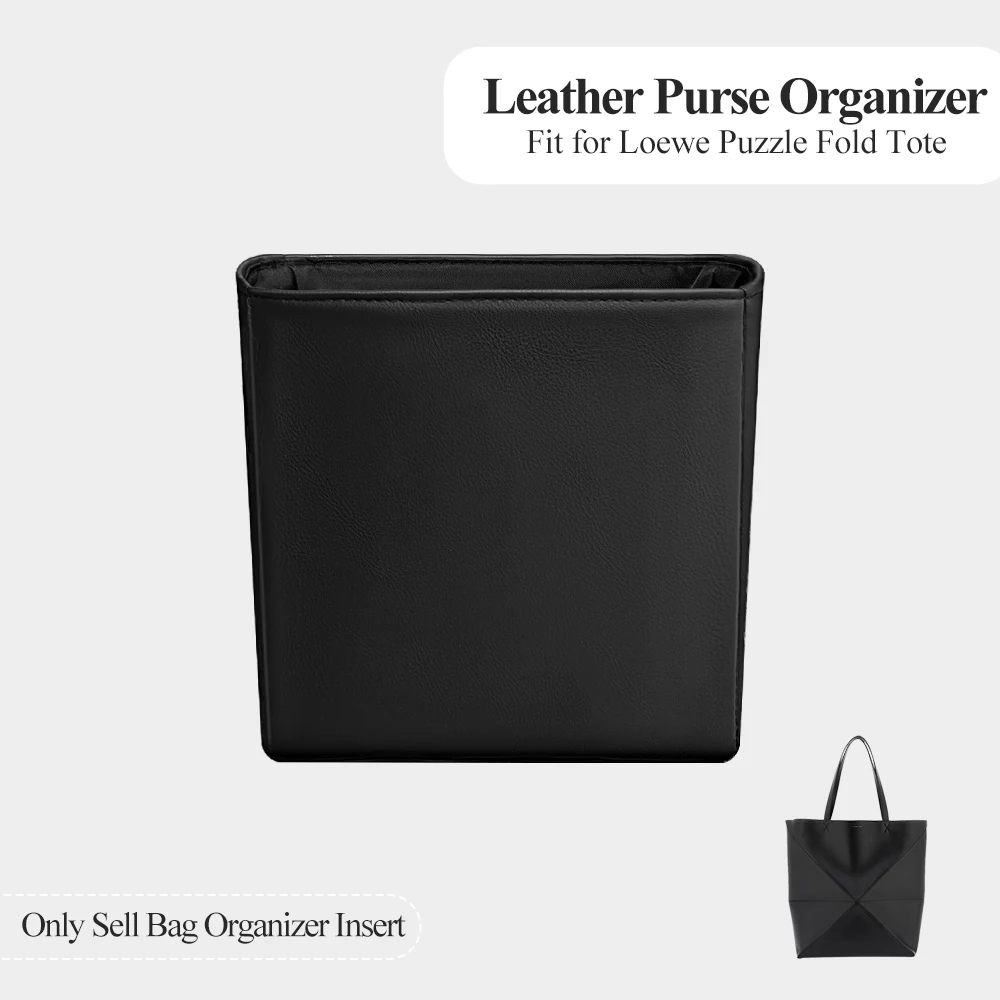 Leather Purse Organizer Insert Fit for Loewe Puzzle Fold Tote Bag Inner Liner Bag Cosmetics Inside Bag Waterproof Storage Bag