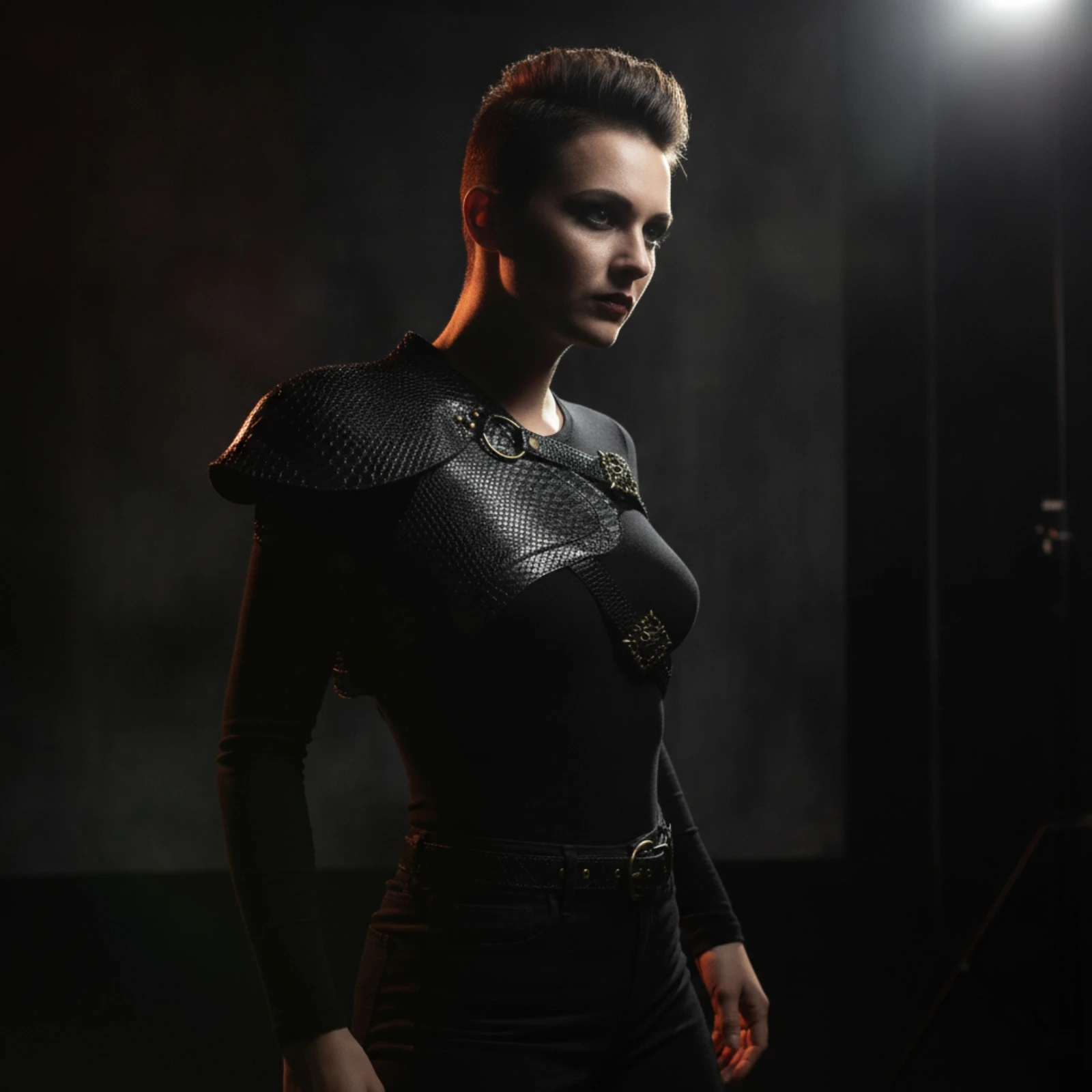 Cosplay Shoulder Harness Punk One-Shoulder Harness Asymmetrical Costume for Cosplayers, Photoshoots, Theme Parties