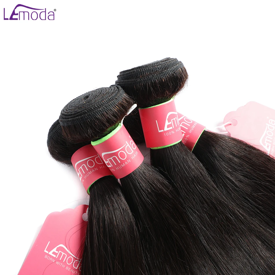 Extensiones de cabello humano brasileño para mujer, mechones rectos de 12a y 10-32 pulgadas, 1/3/4 unidades