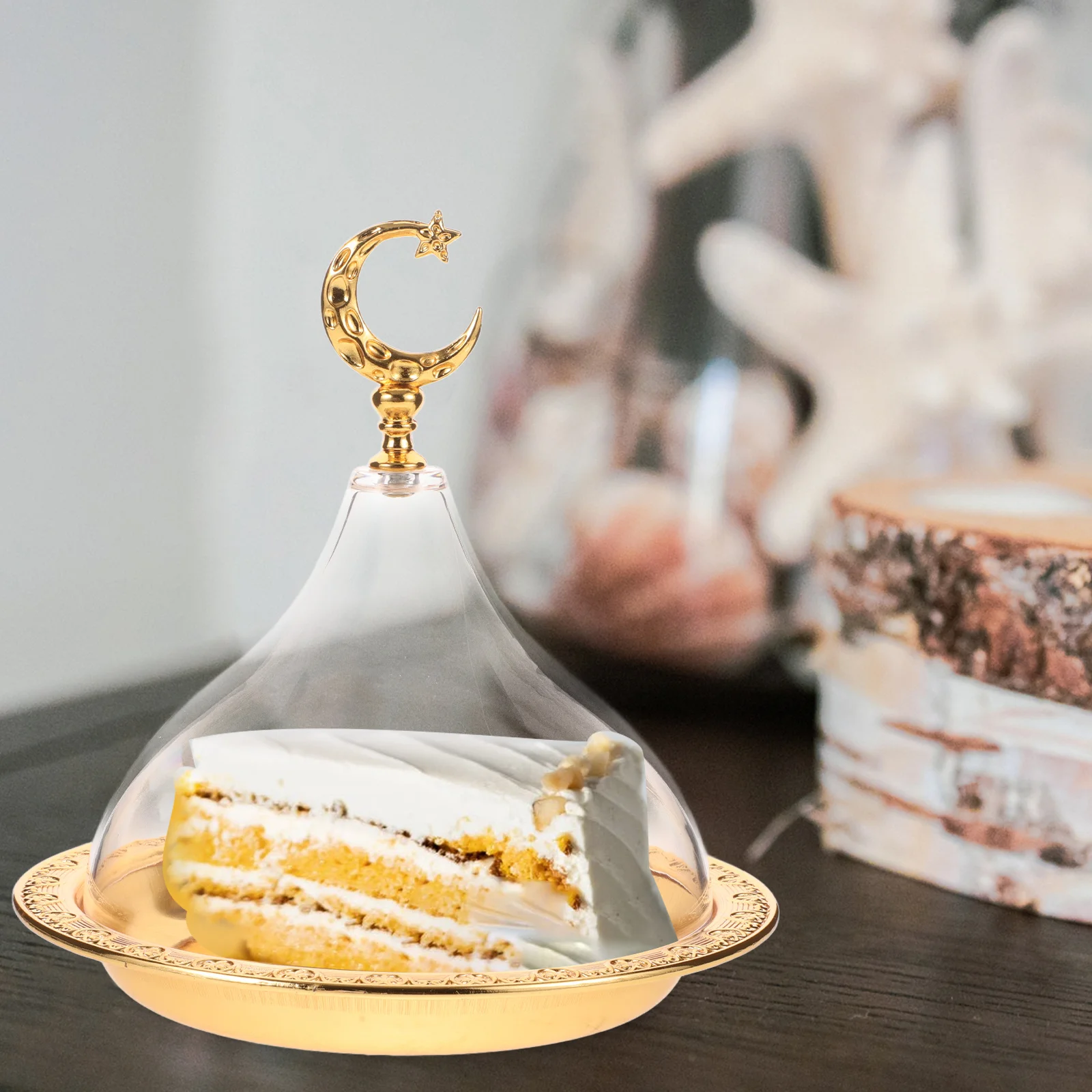 

Тарелка для десертов с крышкой, многофункциональный поднос для торта, подставка для кухни, пекарни, витрины, аксессуар для демонстрации