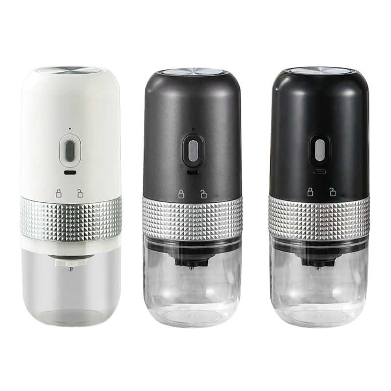 

Automatic Coffee Mill with Burrs Adjustable Grinds Setting Electric Coffee Grinder Portable Rechargeable Coffee Grinder