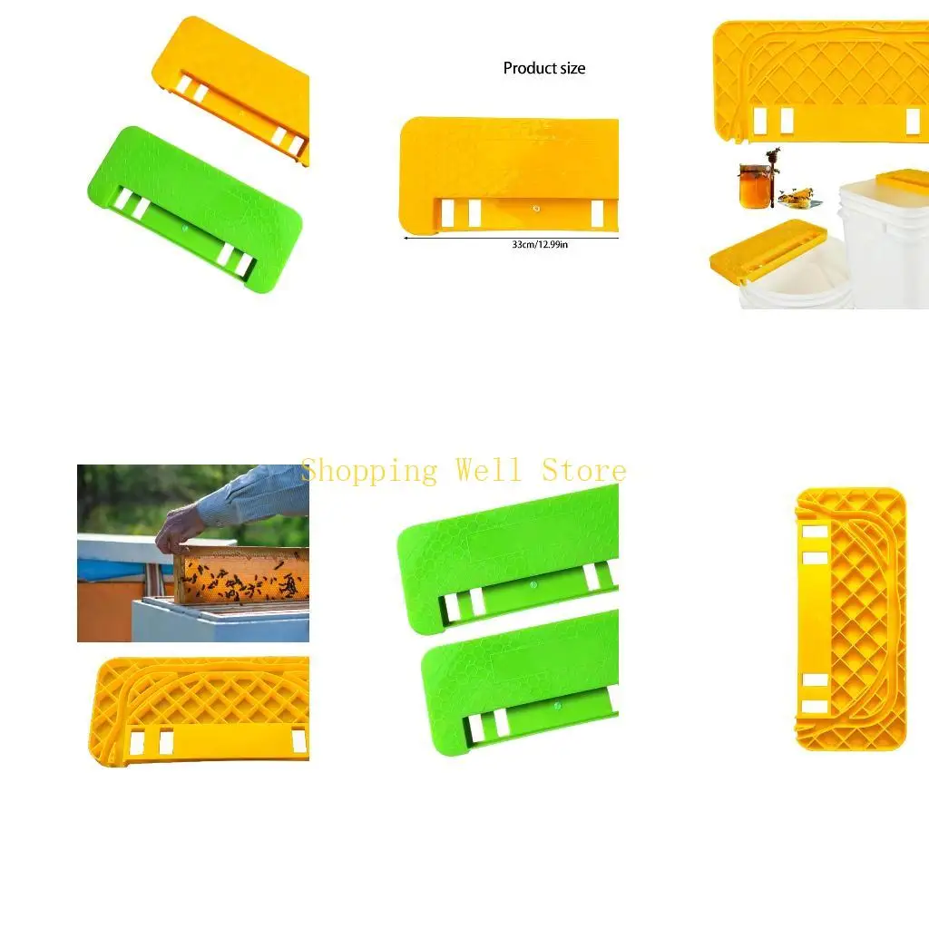 KX4B Professional Plastic Honeycombs Frame Scraper Tool Honeys Uncapping Tanks Holder