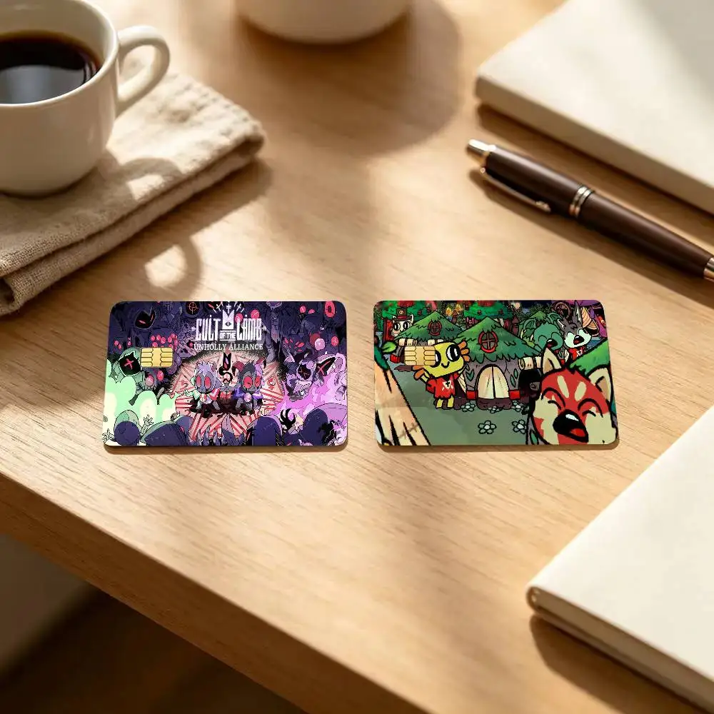 Cult Of The Lamb Anime Adventure Video Game Art Print Credit Card Skin Waterproof PVC Bank Card Decal