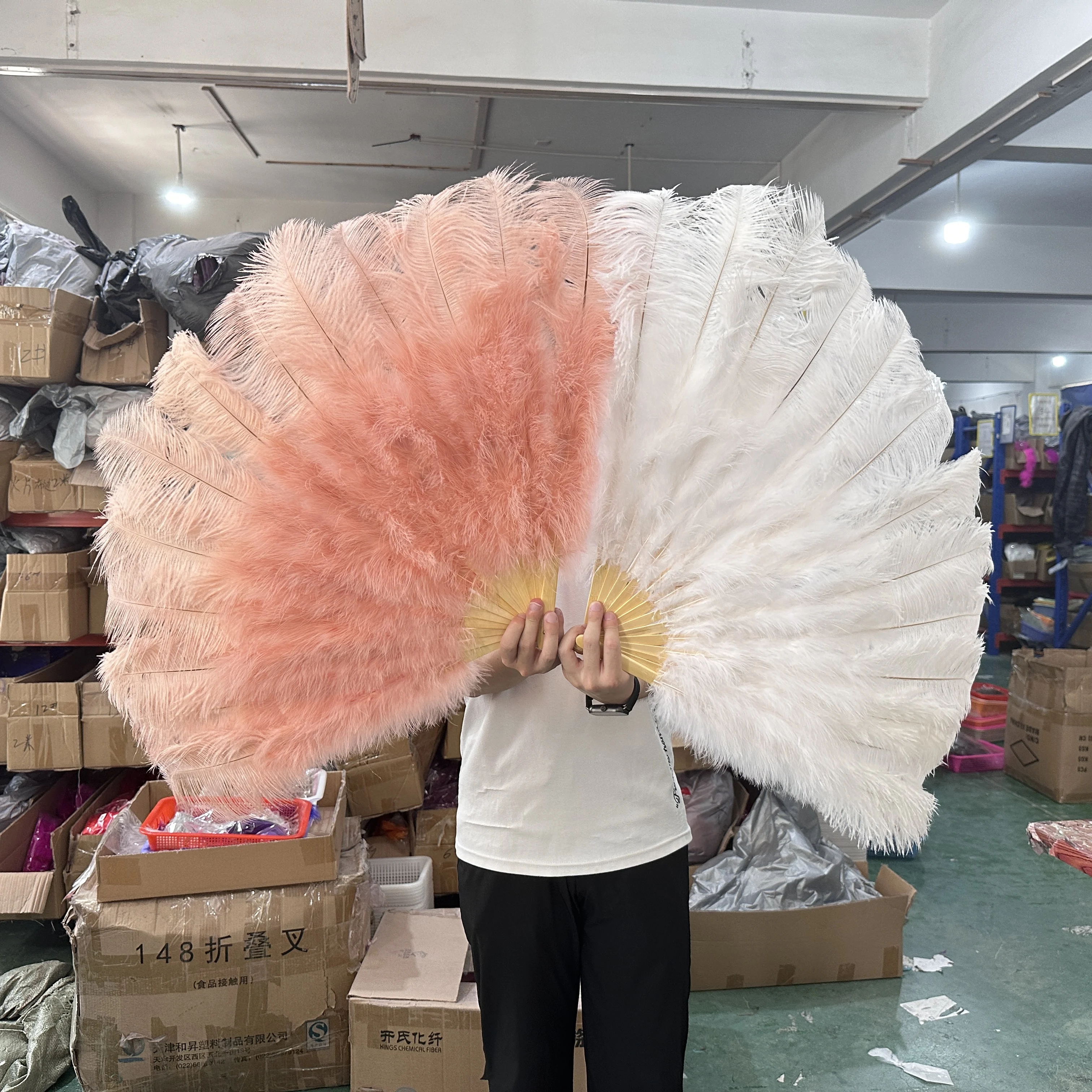 Fluffy Ostrich Feather Fan 70cm/100cm Dance Performance Feather Fans for Wedding Party Carnival Accessories Photo Dance Props