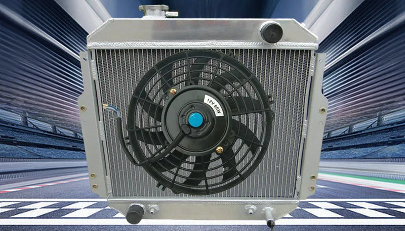 For 1988-1992 Nissan Forklift A10-A25 H20 OEM 2146090H10 Aluminum Radiator+FAN AT MT 2.0L L4 1989 1992 1990 1991 88 89 91
