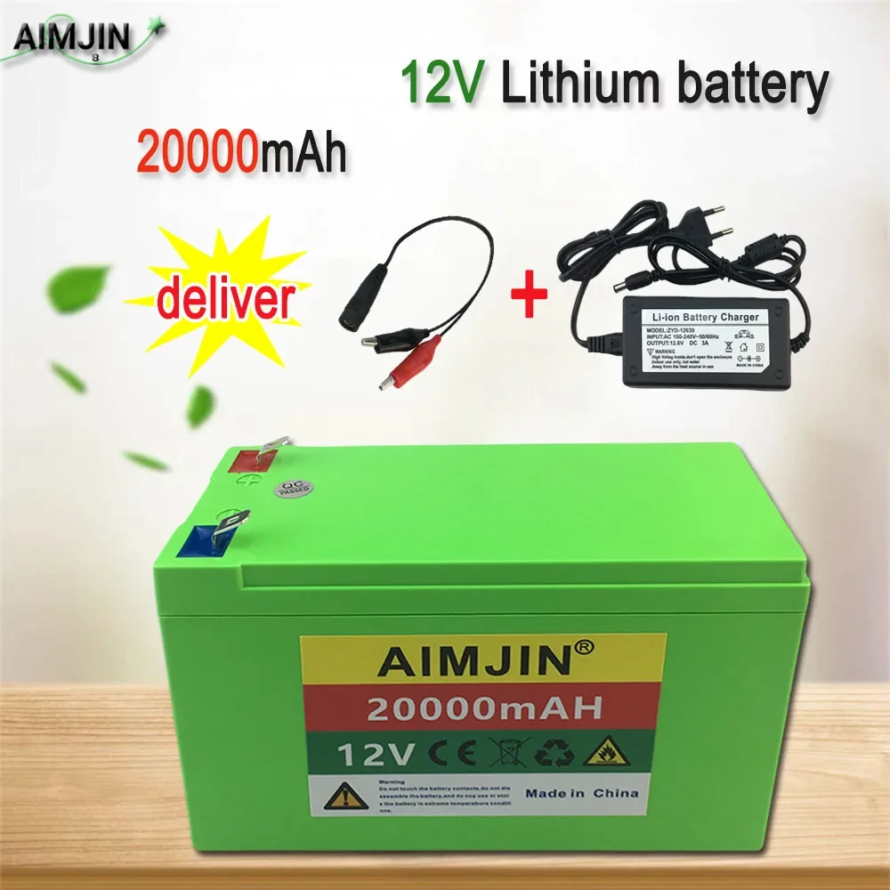 Batería de iones de litio recargable, pulverizador agrícola, estéreo, luz Solar al aire libre, Universal para Carro de bebé, 12V, 20000mAh/20Ah