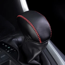 Leather Car Gear Head Shift Knob Cover Gear Shift Collars Fit for Toyota RAV4 RAV 4 XA50 MK5 2019 2020 2021 Accessories