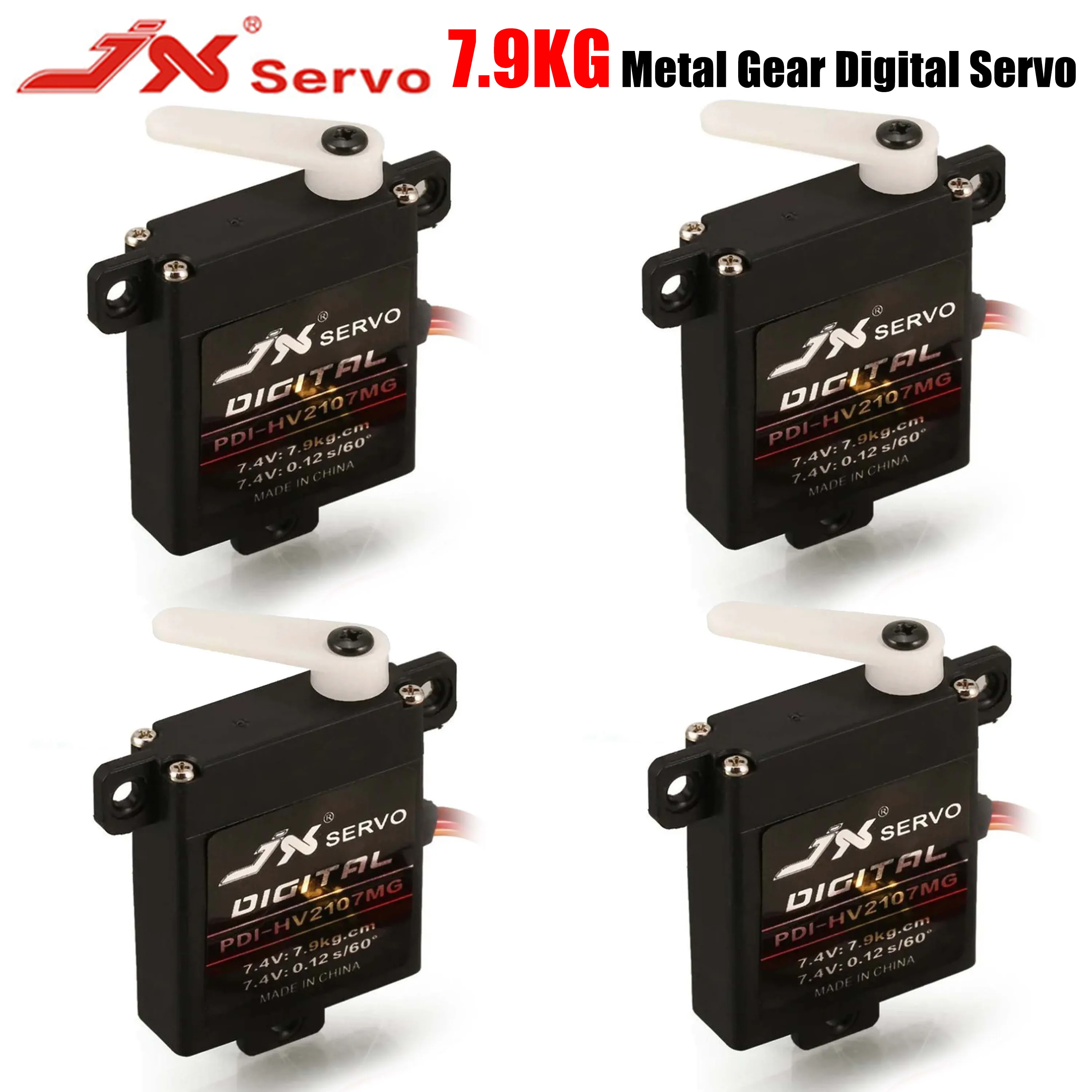 JX PDI-HV2107MG Mini Digital Servo 7.9KG Steering Standard Metal Gear Motor 6~7.4 V for RC Fixed Wing Airplane Toy Model Part