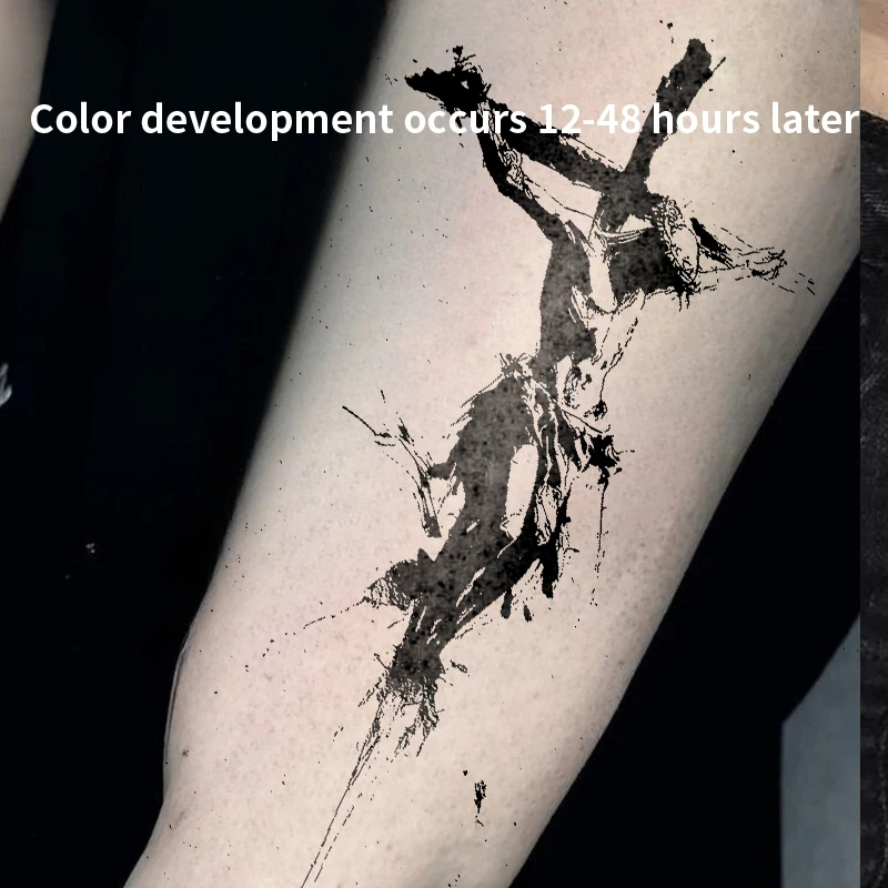 مقاوم للماء الوشم المؤقت الرجعية الصليب الإيمان عصير الأعشاب الوشم ملصق الهالوين وهمية Hotwife مثير الكبار فتاة أداة الوشم الجسم