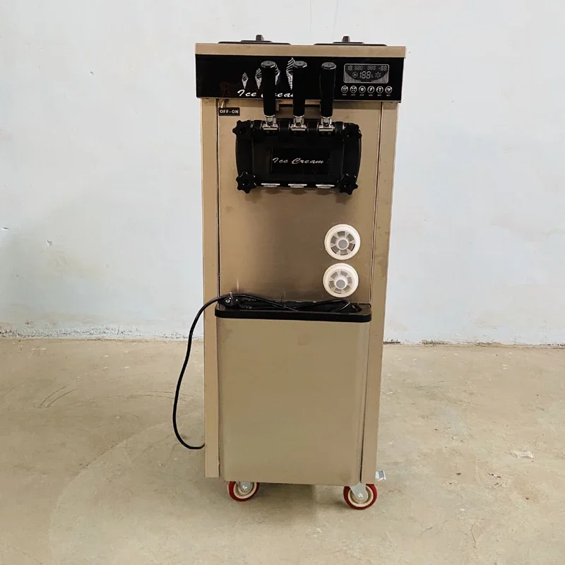 

Electric 220/110V Soft Ice Cream Machine with 3 Different Flavors Fruit Freezer Hard Mixing Ice Cream Making Machine