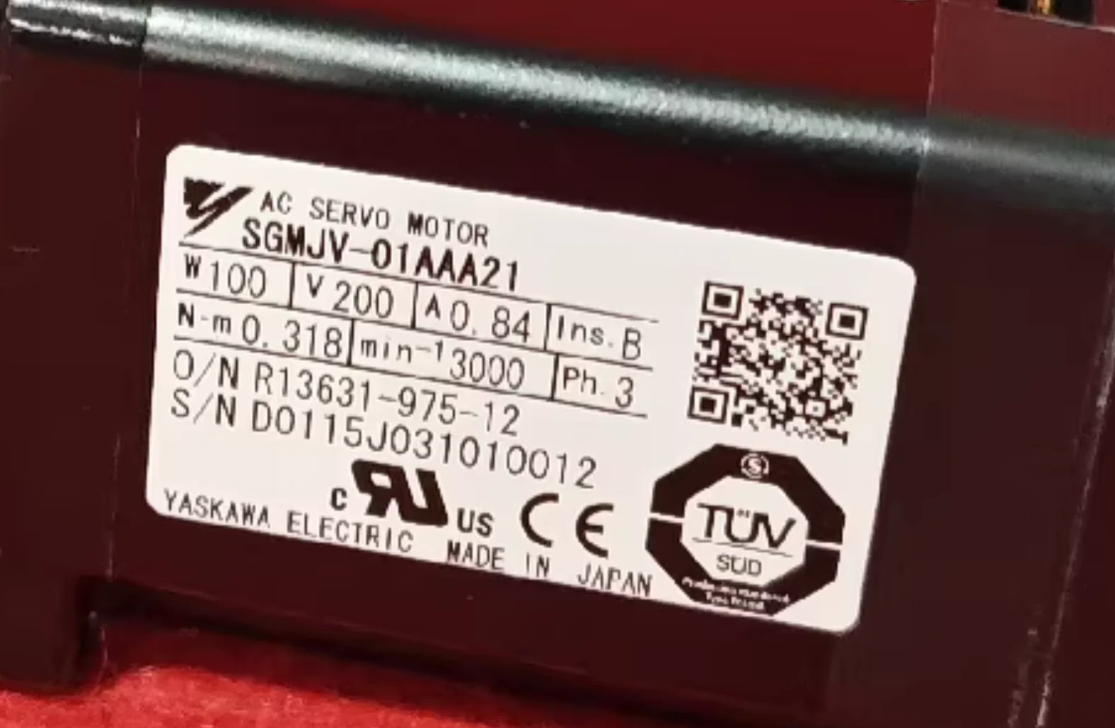 SGMJV-01AAA21 Brand New Servo Motor Original Genuine，SGMJV 01AAA21，Fast shipping