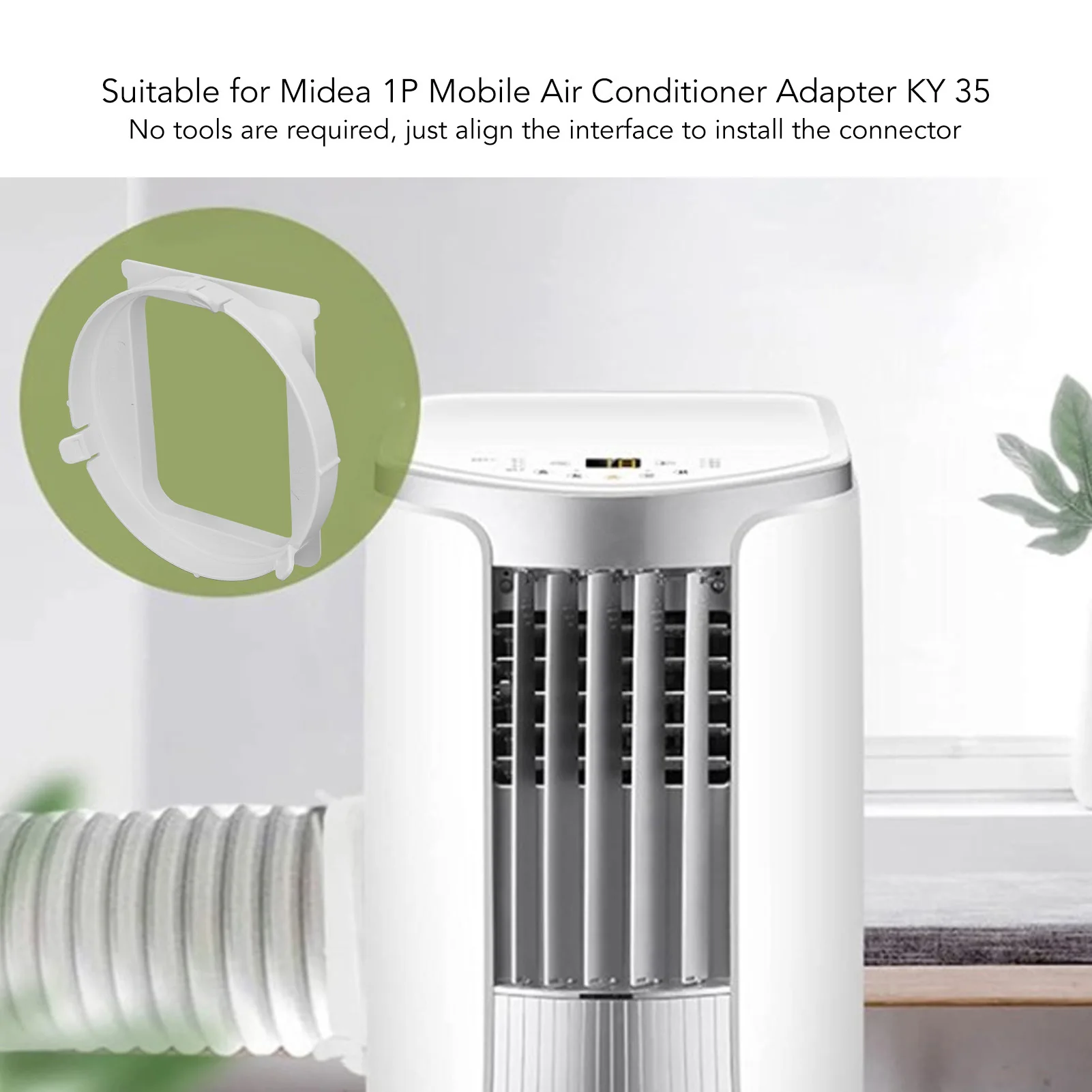 Portable AC Square Exhaust Adapter ABS Connector For 1P Air Conditioner ( KY-35/3 Connector) Durable Coupler image 5
