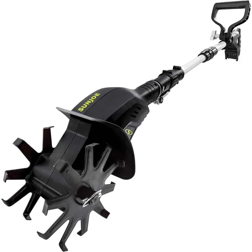 

24V Cordless Tiller & Cultivator, Pole, Handle, 6-Inch Blades - Heavy-Duty Gardening Tool