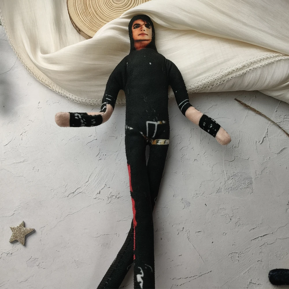 Michael Jackson Cosplay Prop Doll Plush Stuffed Figure Dolls Room Decoration Abstract Joint Mobility Props Gift