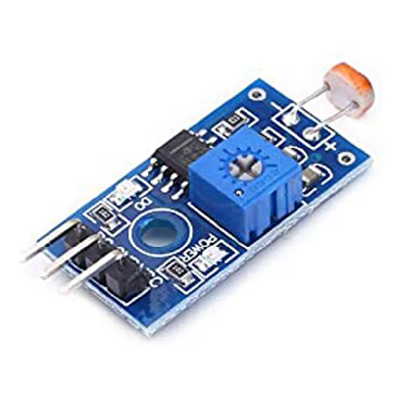 เซ็นเซอร์โมดูลไวแสง LDR 5มม. เซ็นเซอร์โมดูล LM393ตรวจจับแสงดิจิตอล3ขาสำหรับ Arduino