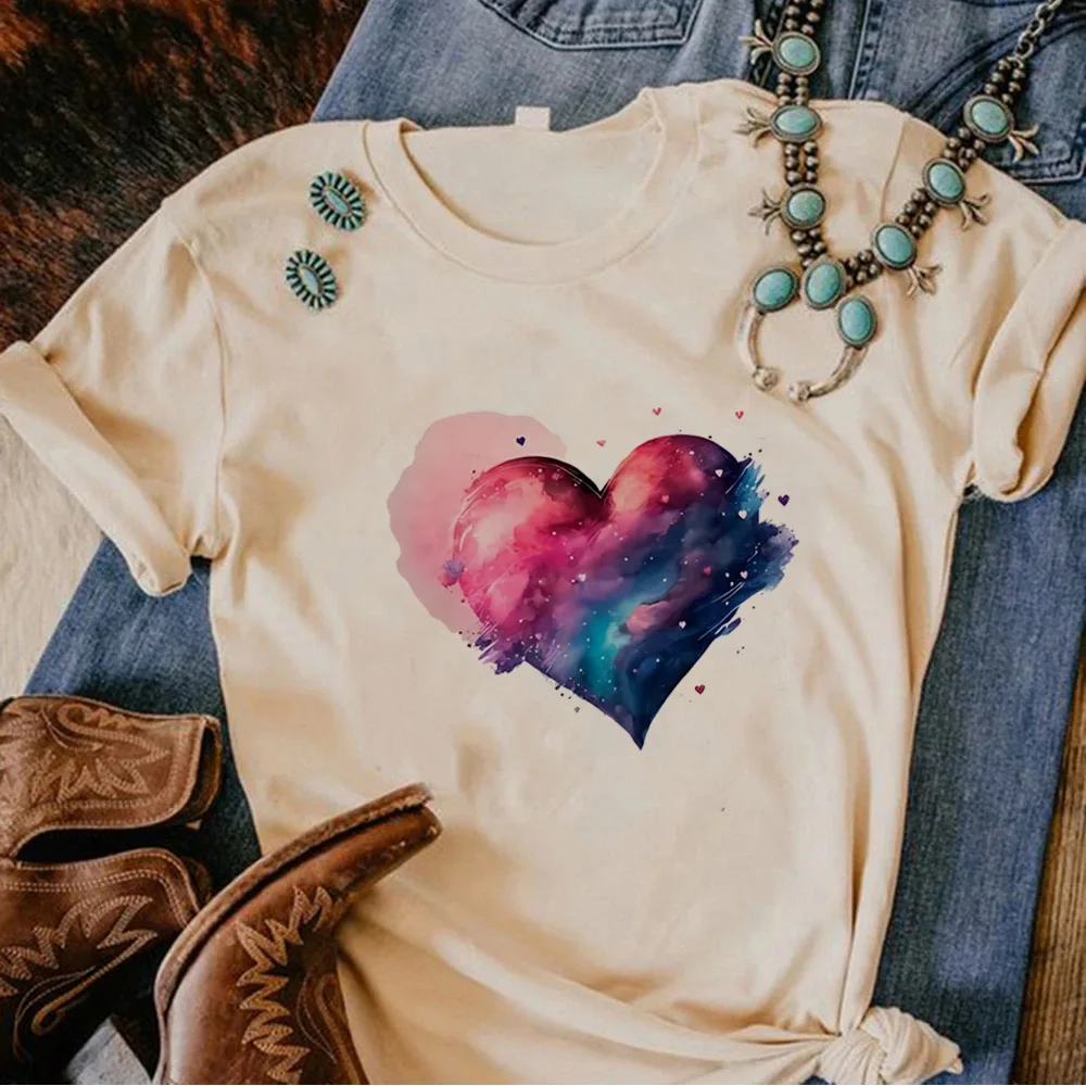 

Y2k Heart Love top women funny Y2K anime t shirt girl comic Japanese 2000s clothes