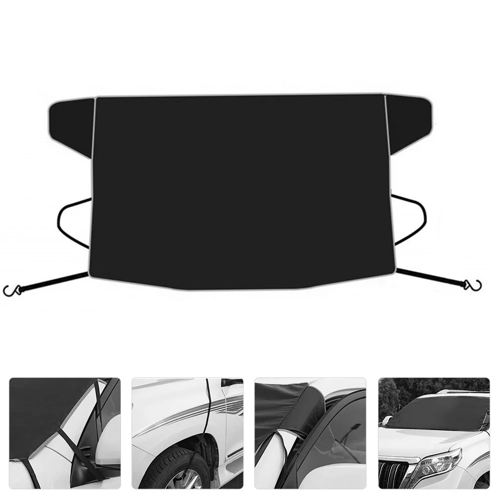 

1pc Car Snowproof Windshield Cover High Density Waterproof Protection Foldable Lightweight Sunshade For Front Window Windscreen