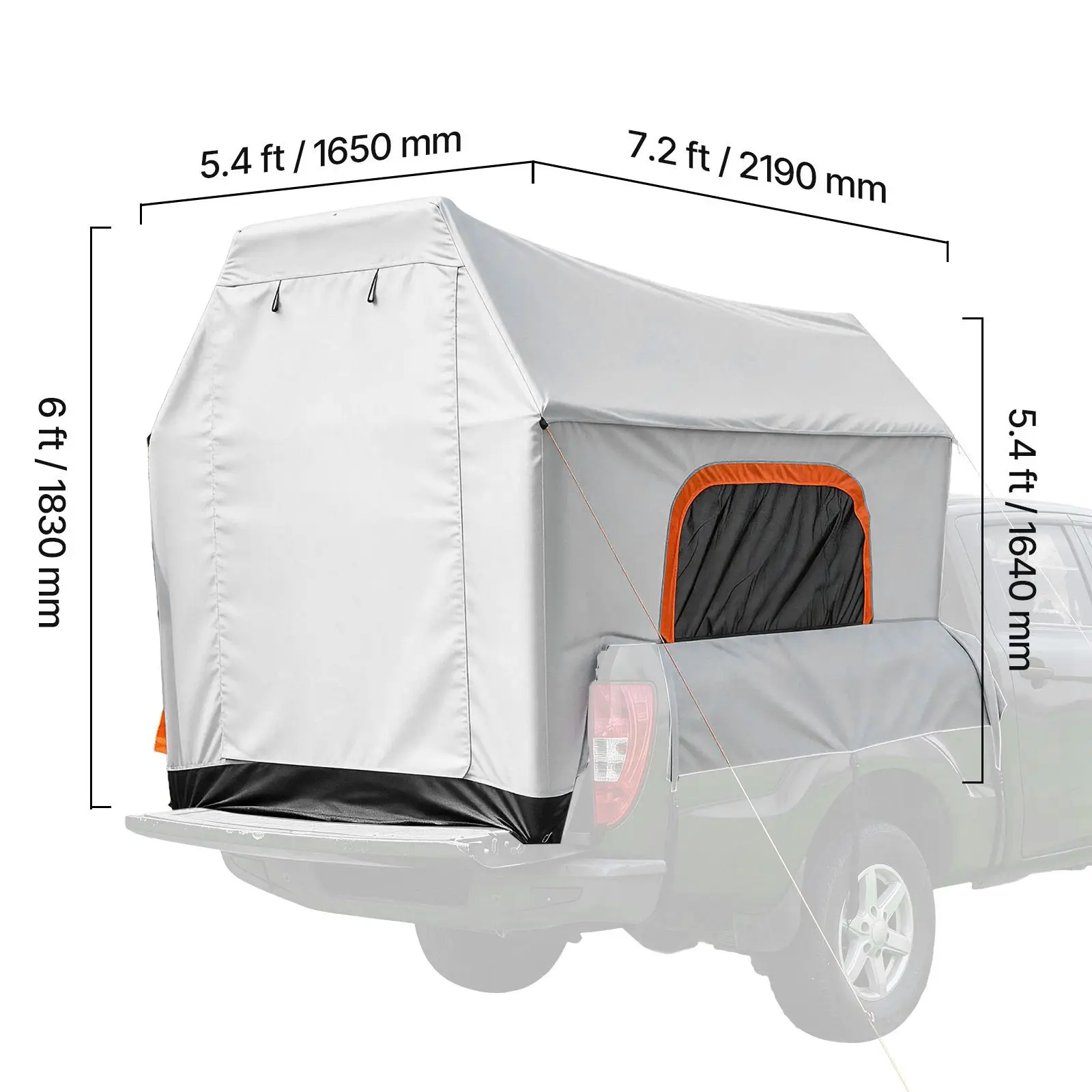 Inflatable Inflatable Pickup Truck Tent, 7.2 x 5.4 FT 3-Season Truck Bed Tent with Ventilated Mesh Windows, PU2000mm Waterproof Pickup Camping Tents for Outdoor Hiking Activities - Air Pump Included - Aliexpress Deal