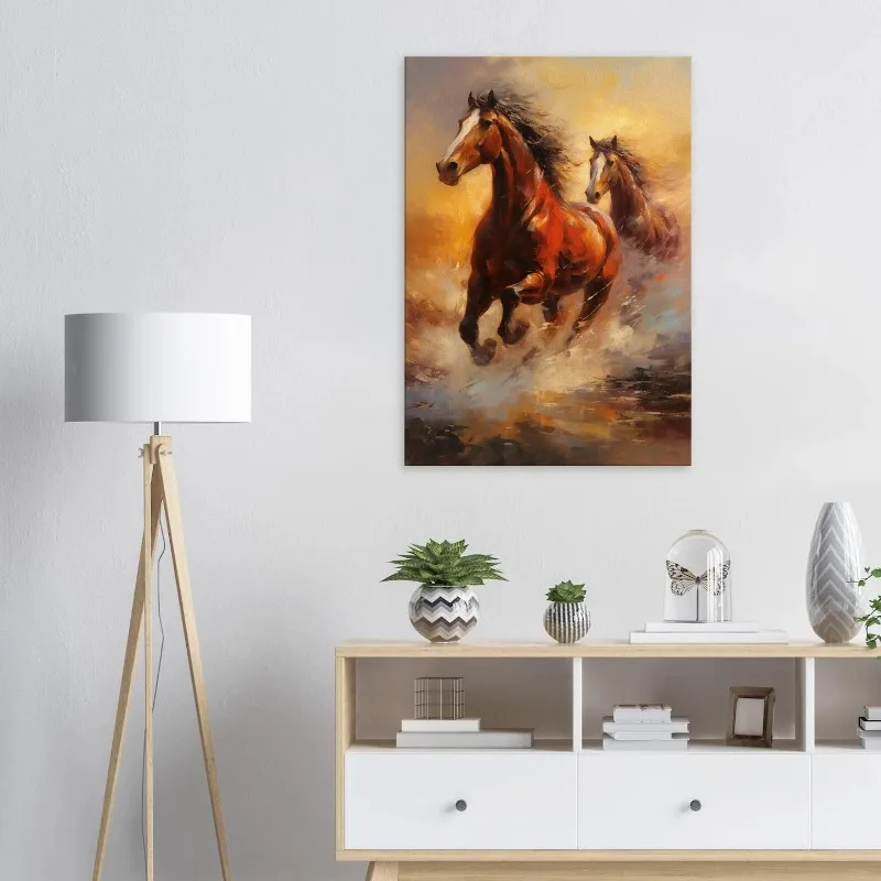 Abstract Animal Canvas Print Poster Colorful Elephant Flamingo Lion Tiger Horse Painting Modern Stylish Animals Wall Art Decor