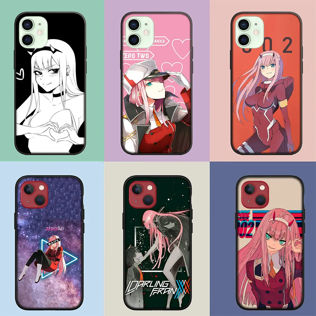 Darling in the FranXX Zero Two 002 Soft Cover Phone Casing for Apple iPhone 16 15 14 13 12 11 Pro Max 6 6s Plus + SE 16+ Case