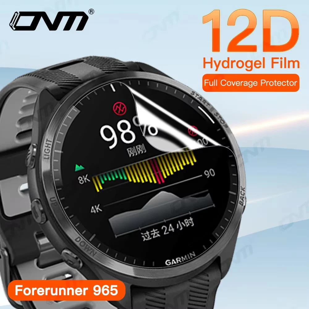 12D Hydrogel Film for Garmin Forerunner 965 265 265S Full Screen Protector Soft Film for  Garmin 955 255 255S (Not glass)