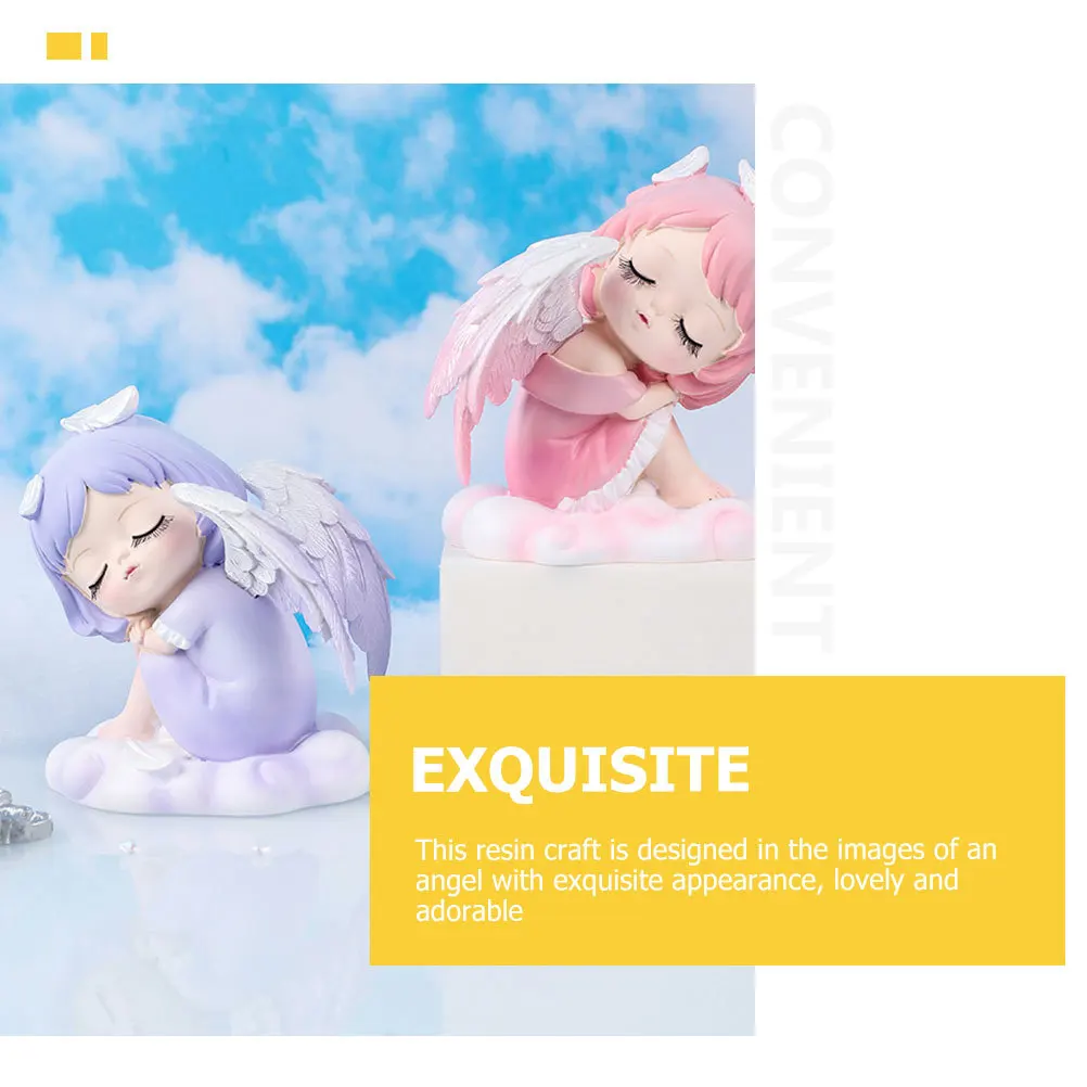 

Resin Angel Sculpture Decor Safe Long Term Use Gift Resin Angel Sculpture Home Furnishing Garden Statue Decoration